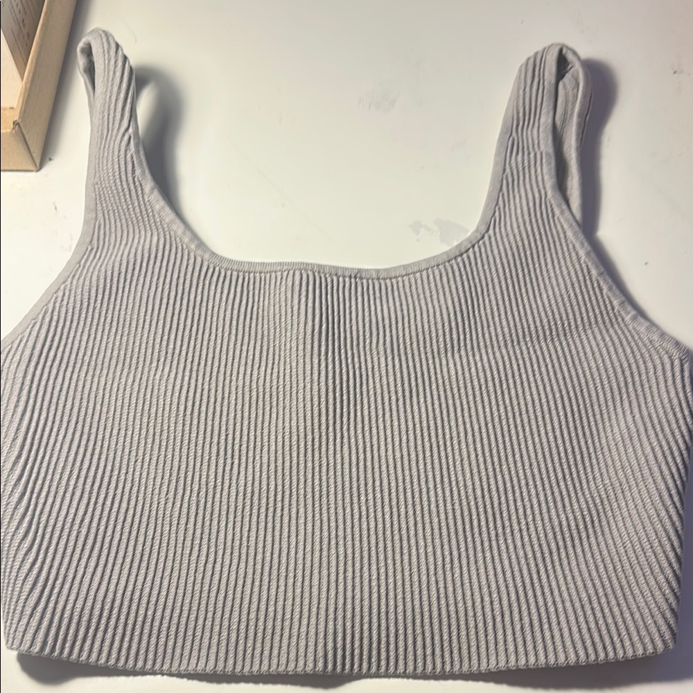Aritzia Gray Ribbed Women's Top